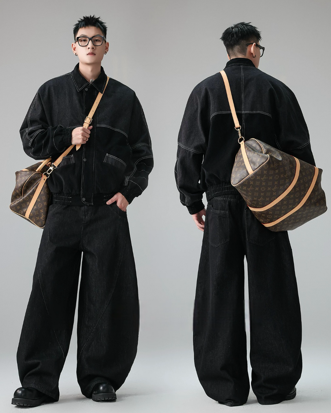 コーデュロイステッチワークブルゾン Ril 6034