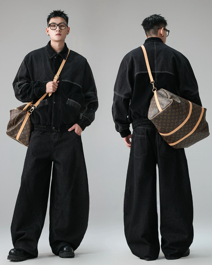 コーデュロイステッチワークブルゾン Ril 6034