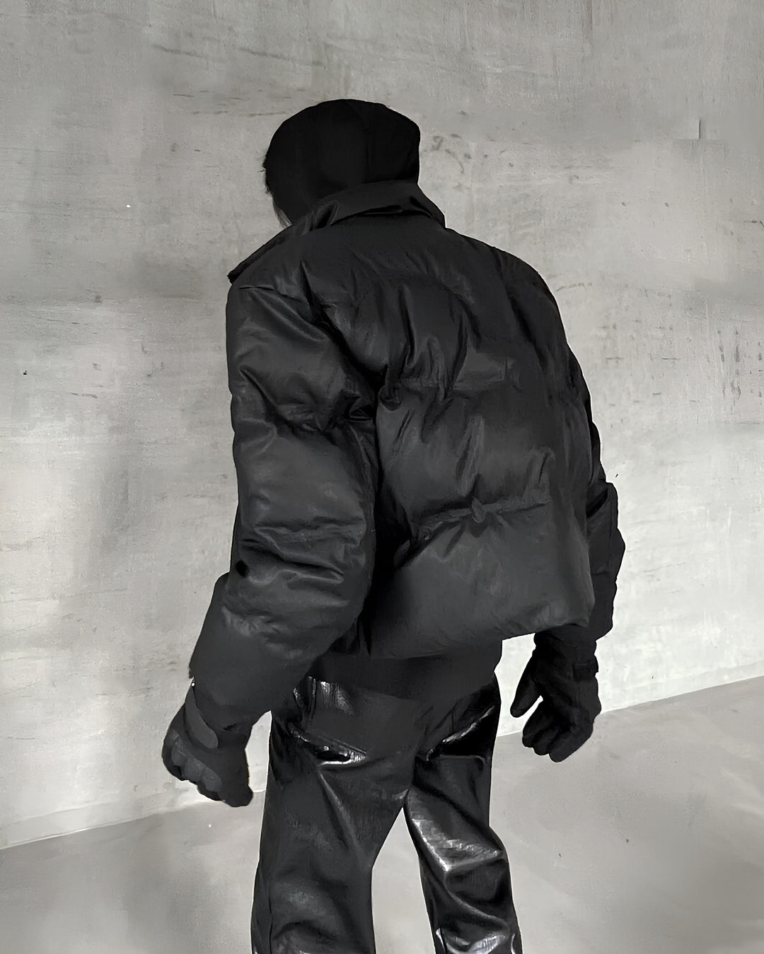 スタッズブラックパファージャケット  Ril 5899