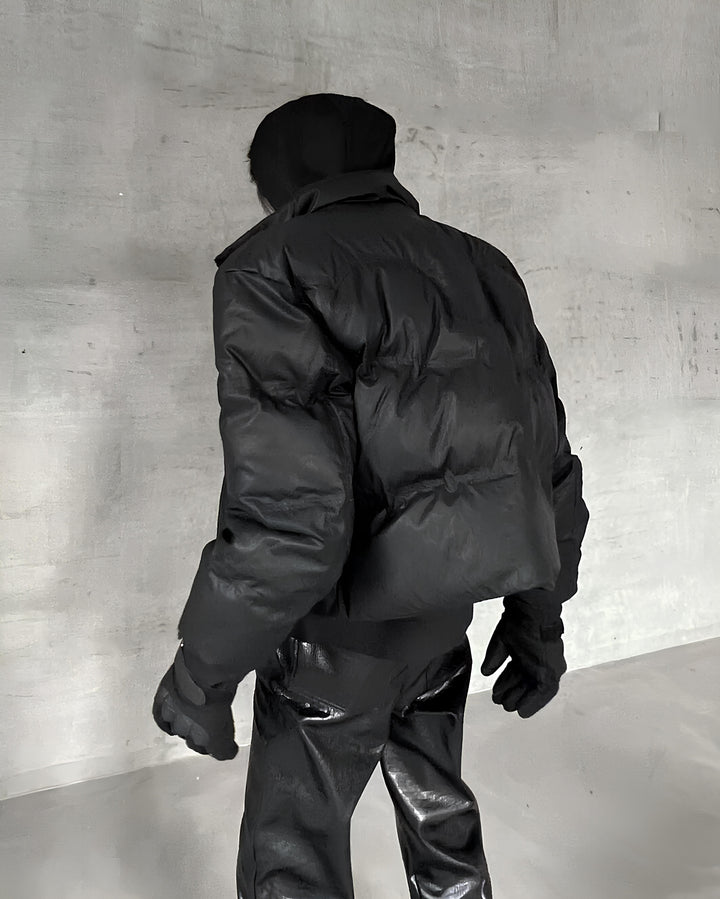 スタッズブラックパファージャケット  Ril 5899