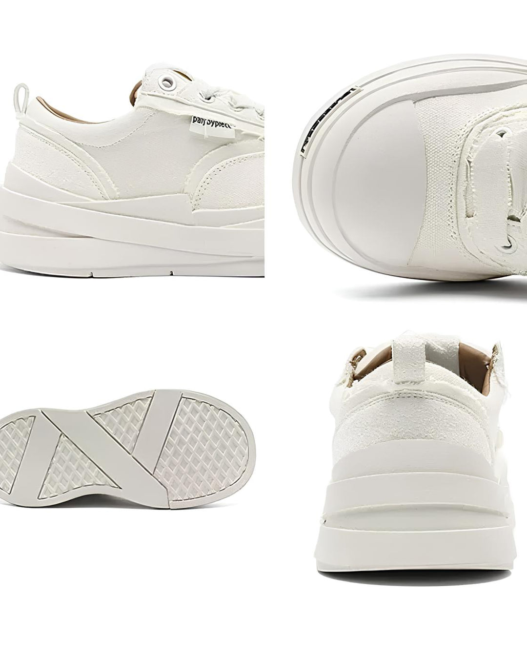 ホワイトステッチ厚底キャンバススニーカー Ril 5914