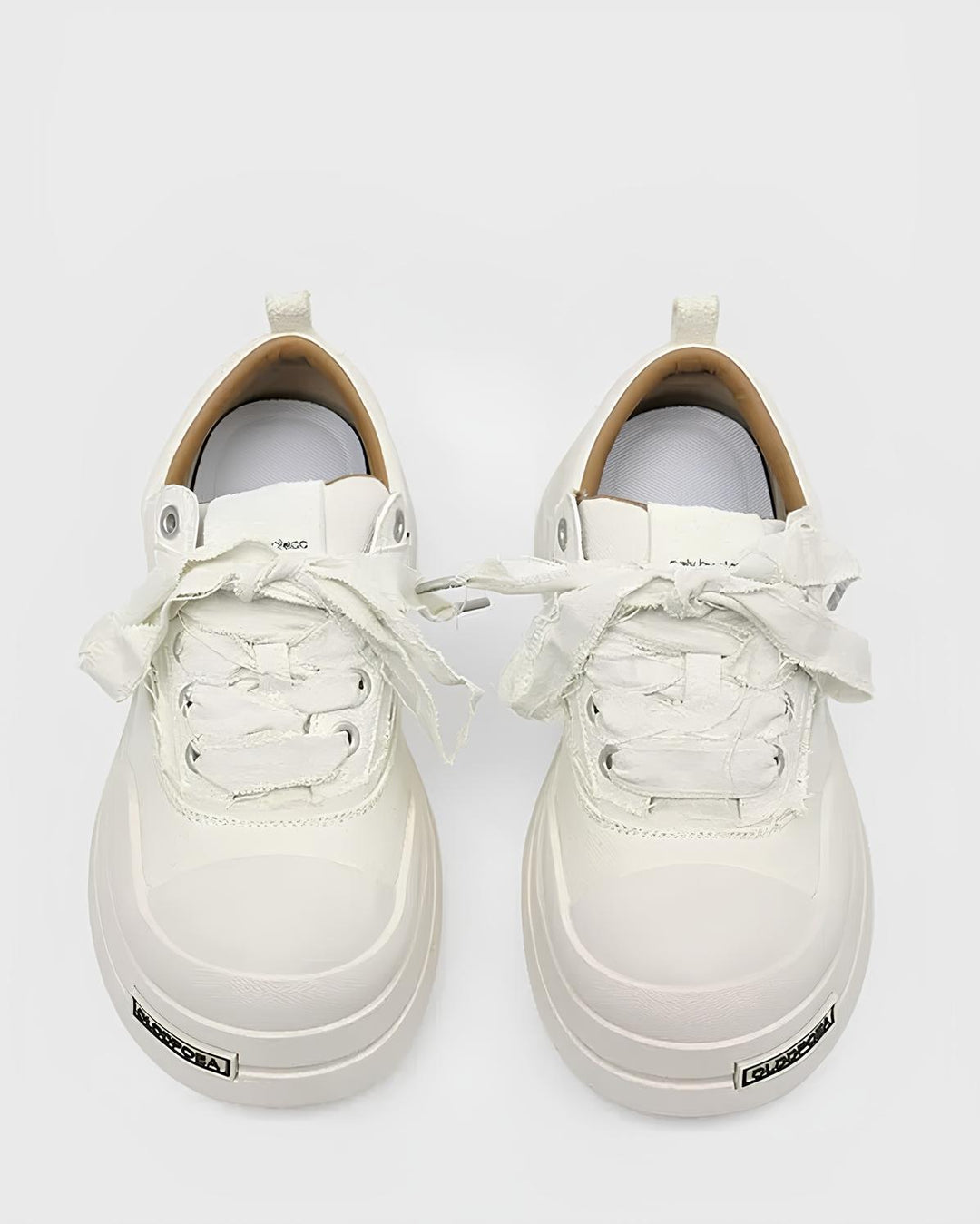 ホワイトステッチ厚底キャンバススニーカー Ril 5914