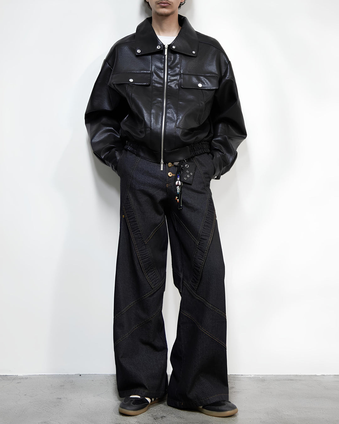 2WAYカラーレザーブルゾン Ril 5995