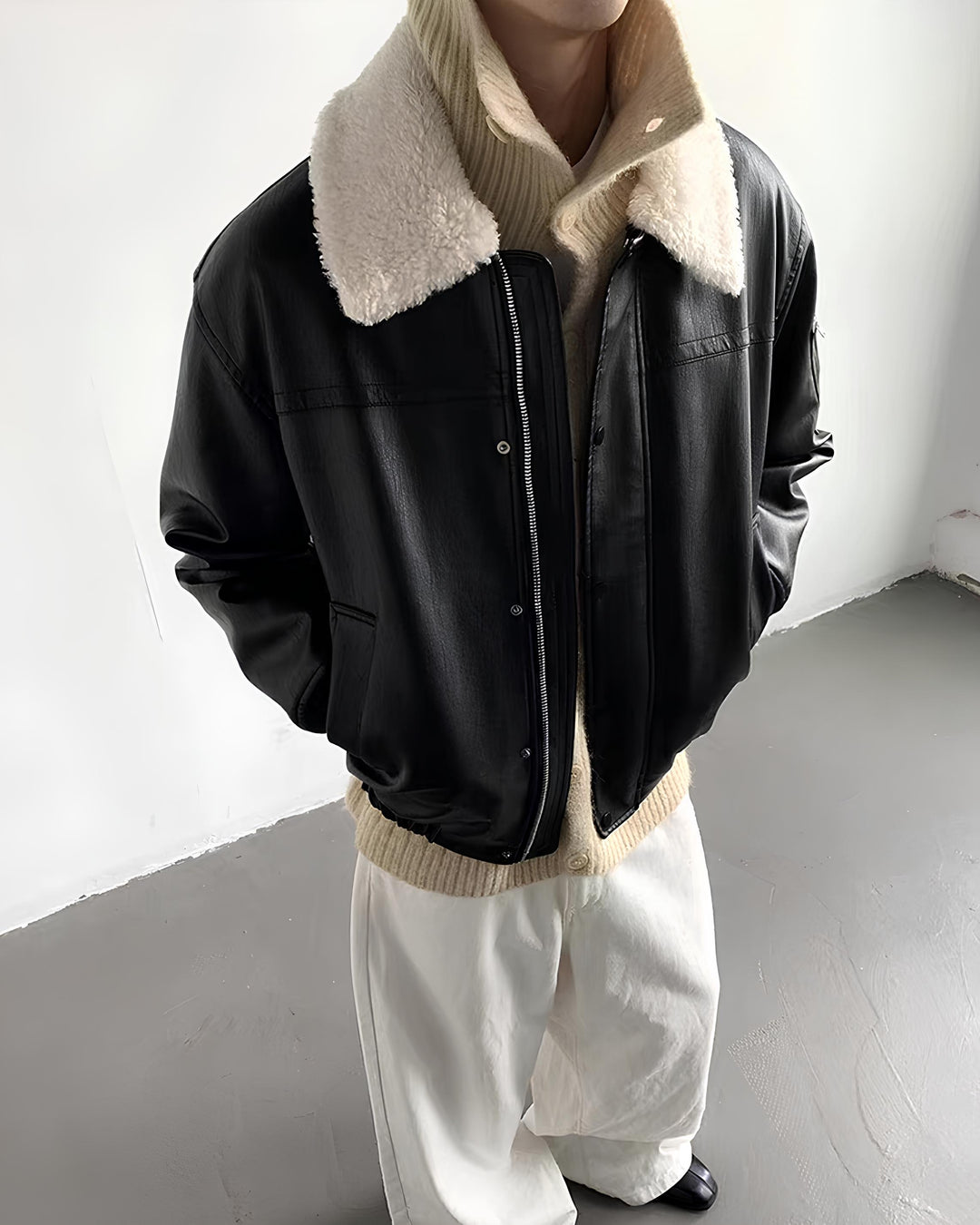 レザーファーブルゾン Ril 5998