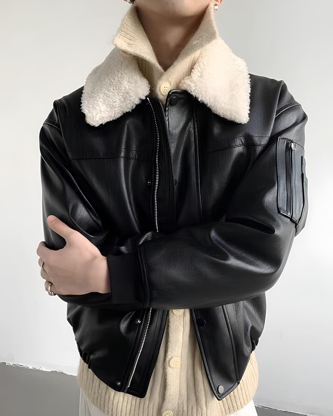 レザーファーブルゾン Ril 5998