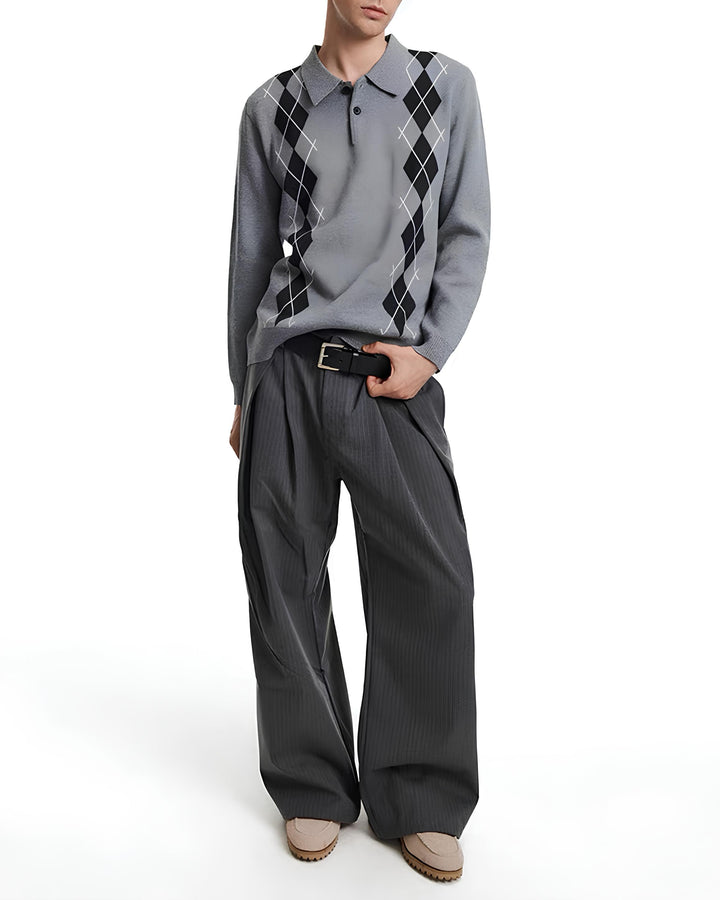 アーガイルチェックニットポロ Ril 6006