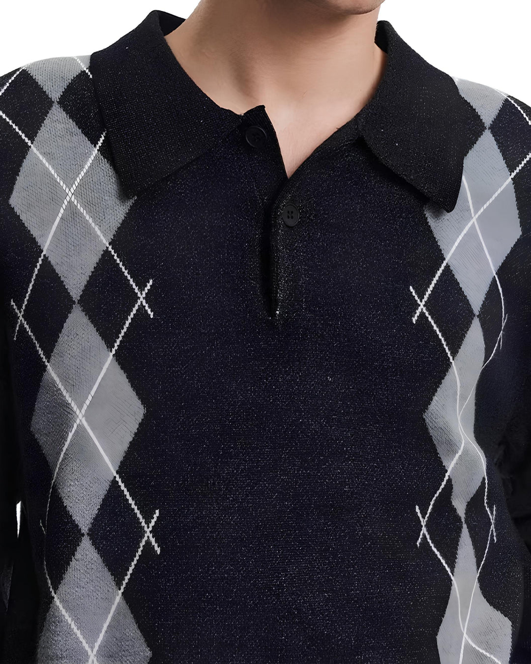アーガイルチェックニットポロ Ril 6006
