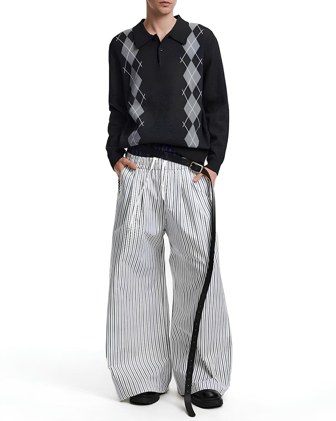 アーガイルチェックニットポロ Ril 6006