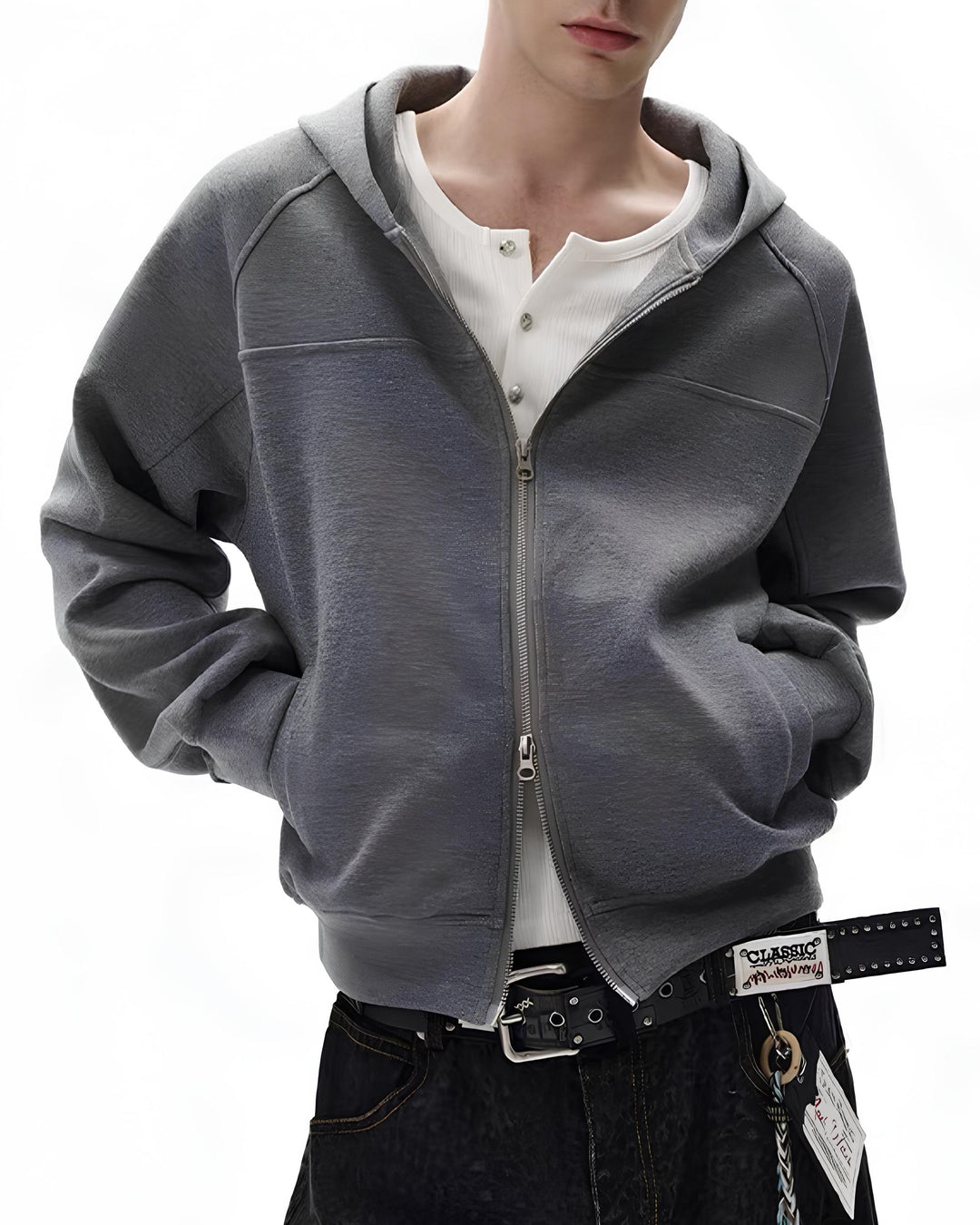 ラグランスリーブジップパーカー Ril 6007