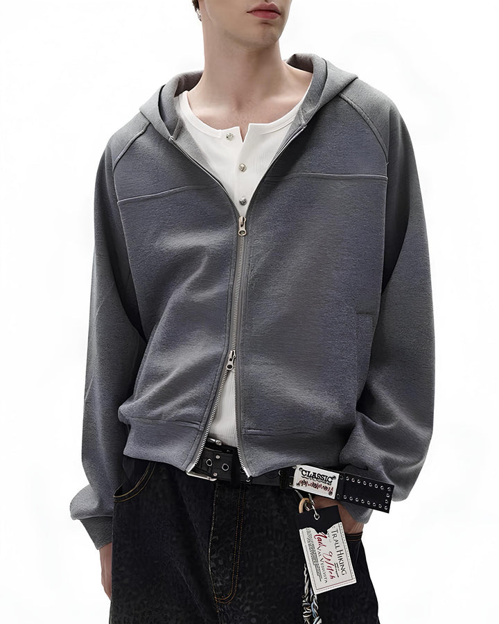 ラグランスリーブジップパーカー Ril 6007