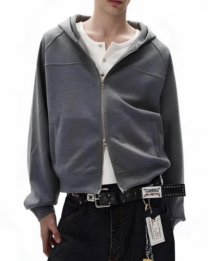 ラグランスリーブジップパーカー Ril 6007