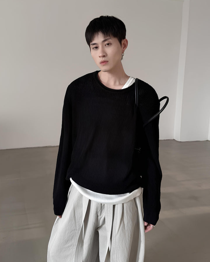 シースルーニットセーター Ril 6008