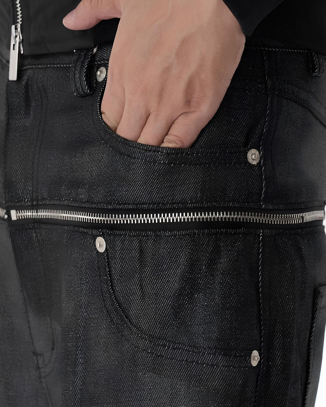 コーティングデニムジップパンツ Ril 6013