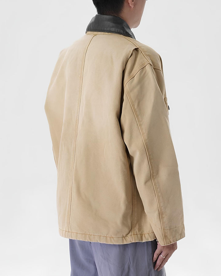 レザーカラーカバーオール Ril 6014