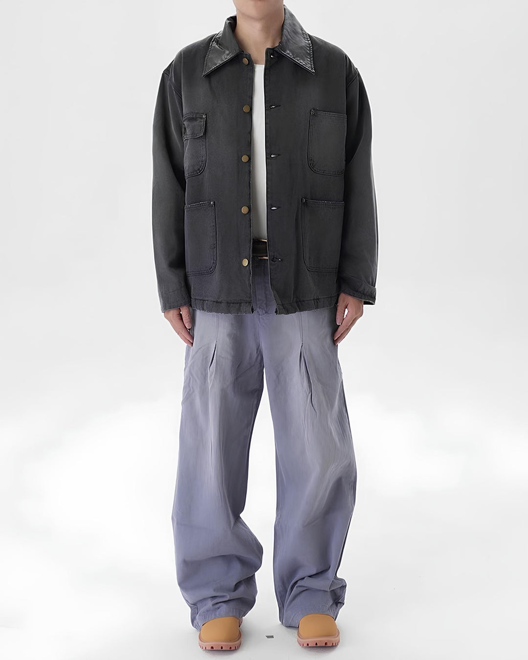 レザーカラーカバーオール Ril 6014