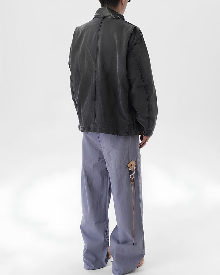 レザーカラーカバーオール Ril 6014