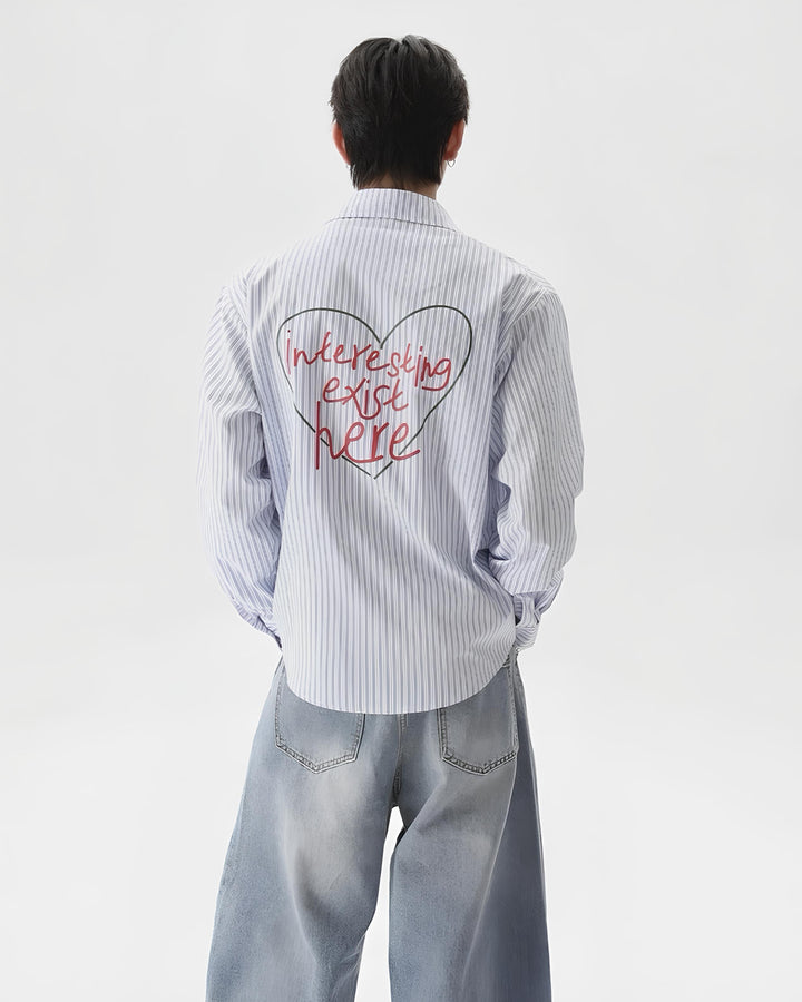 ストライププリントロングスリーブシャツ Ril 6048