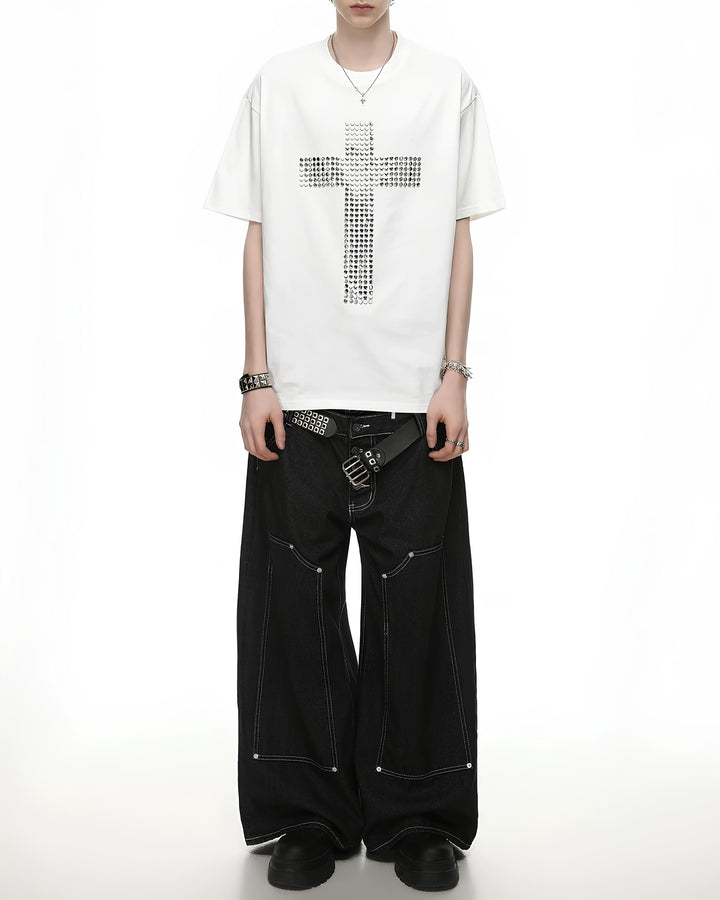 スタッズクロスTシャツ  Ril 6067