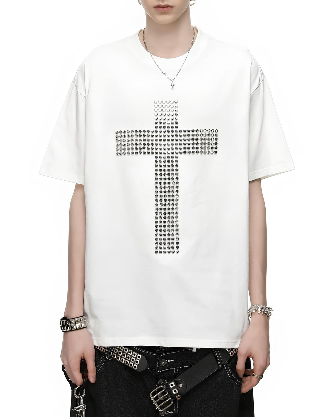 スタッズクロスTシャツ  Ril 6067