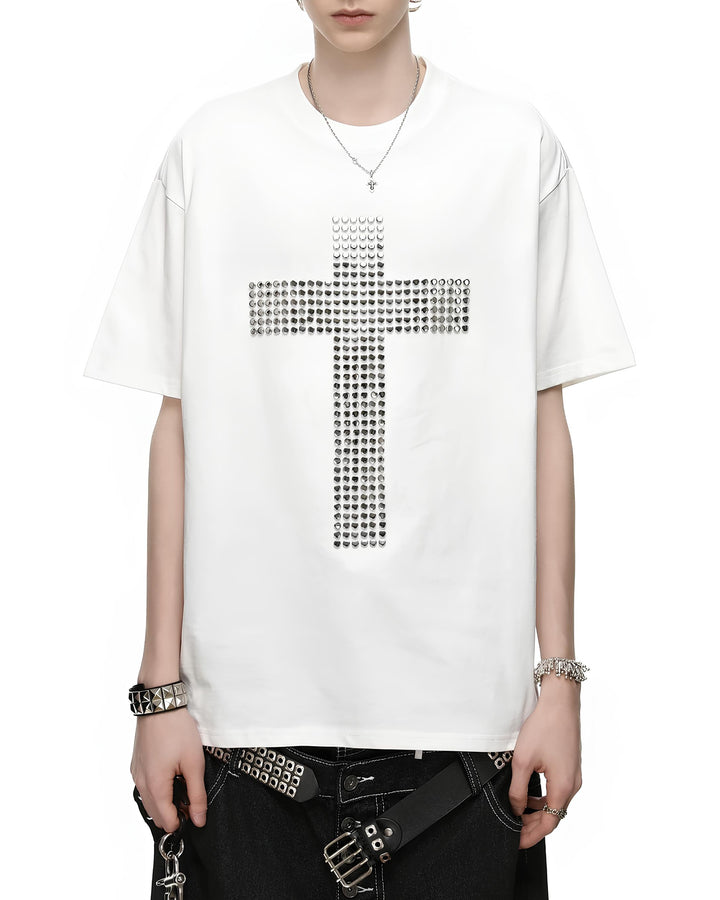 スタッズクロスTシャツ  Ril 6067
