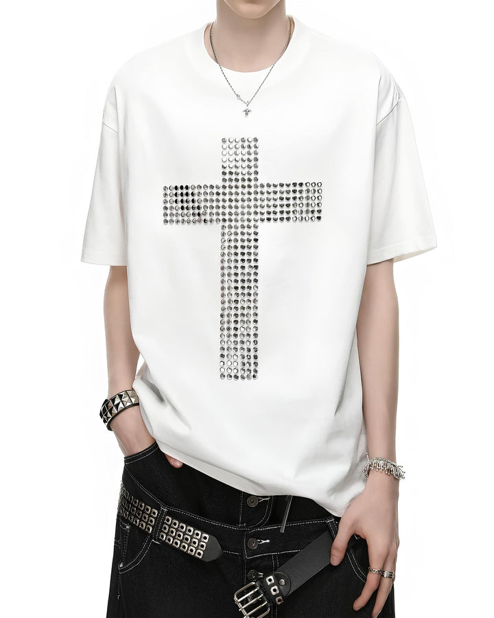 スタッズクロスTシャツ  Ril 6067