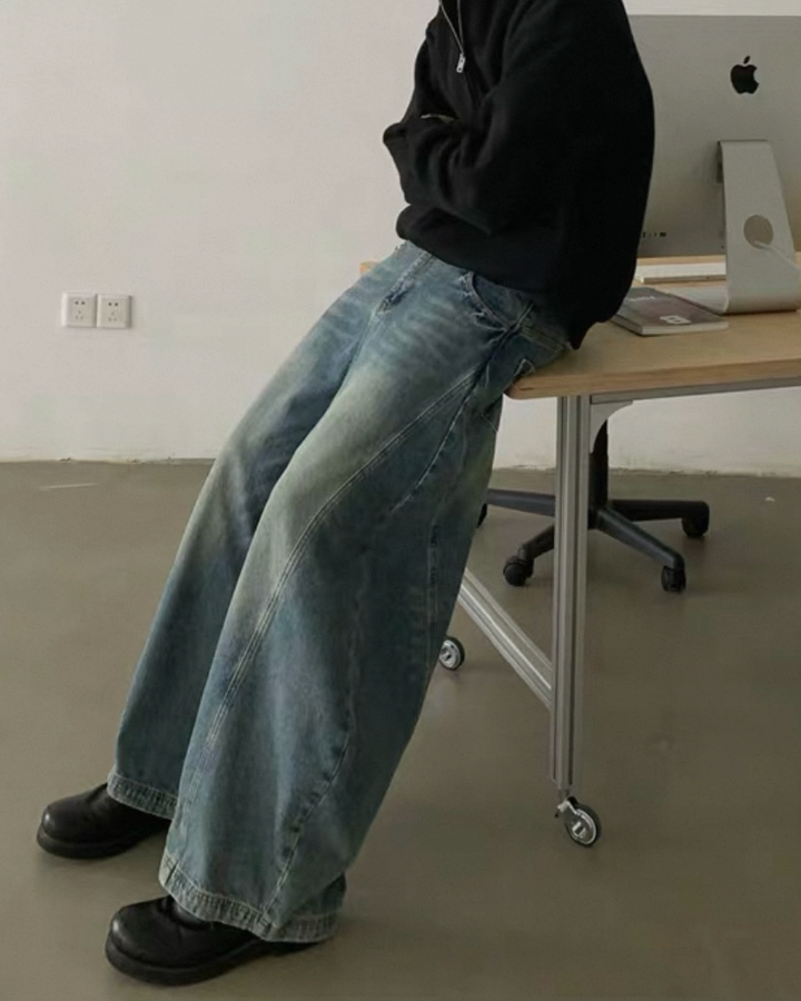 ウォッシュドバギーデニムパンツ Ril 5801