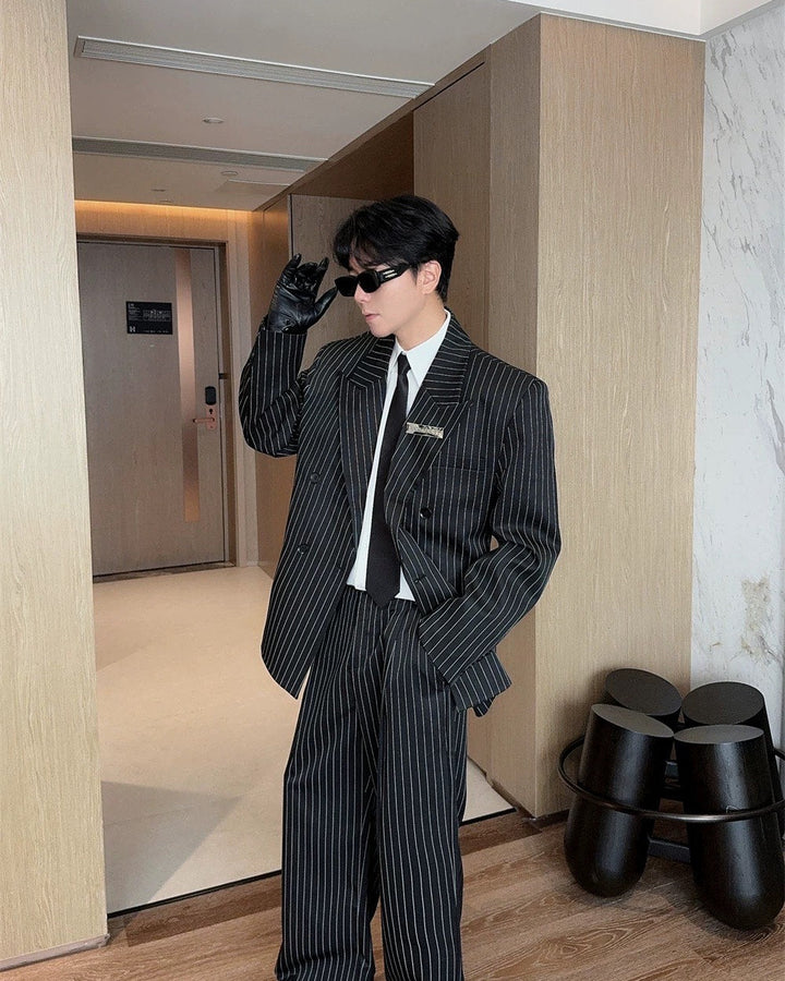 ストライプダブルスーツセットアップ  Ril  5877