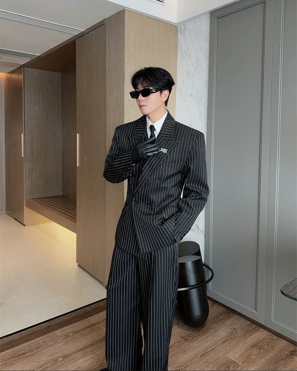 ストライプダブルスーツセットアップ  Ril  5877