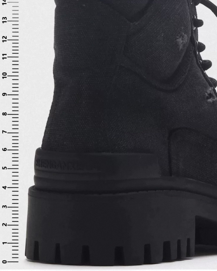 ダメージキャンバス プラットフォームブーツ Ril 5886