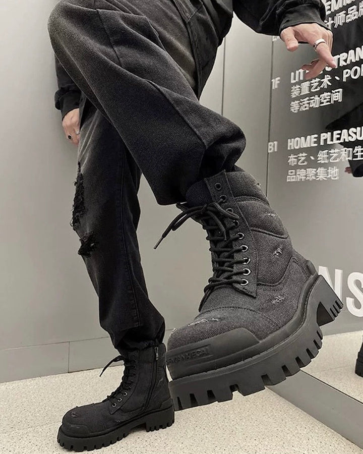 ダメージキャンバス プラットフォームブーツ Ril 5886