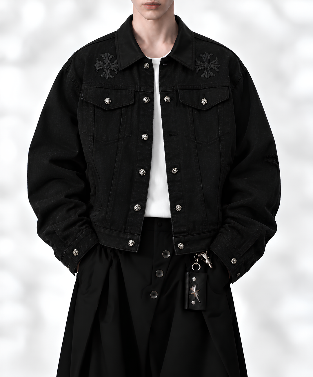 クロスエンブロイダリーデニムジャケット Ril 6232