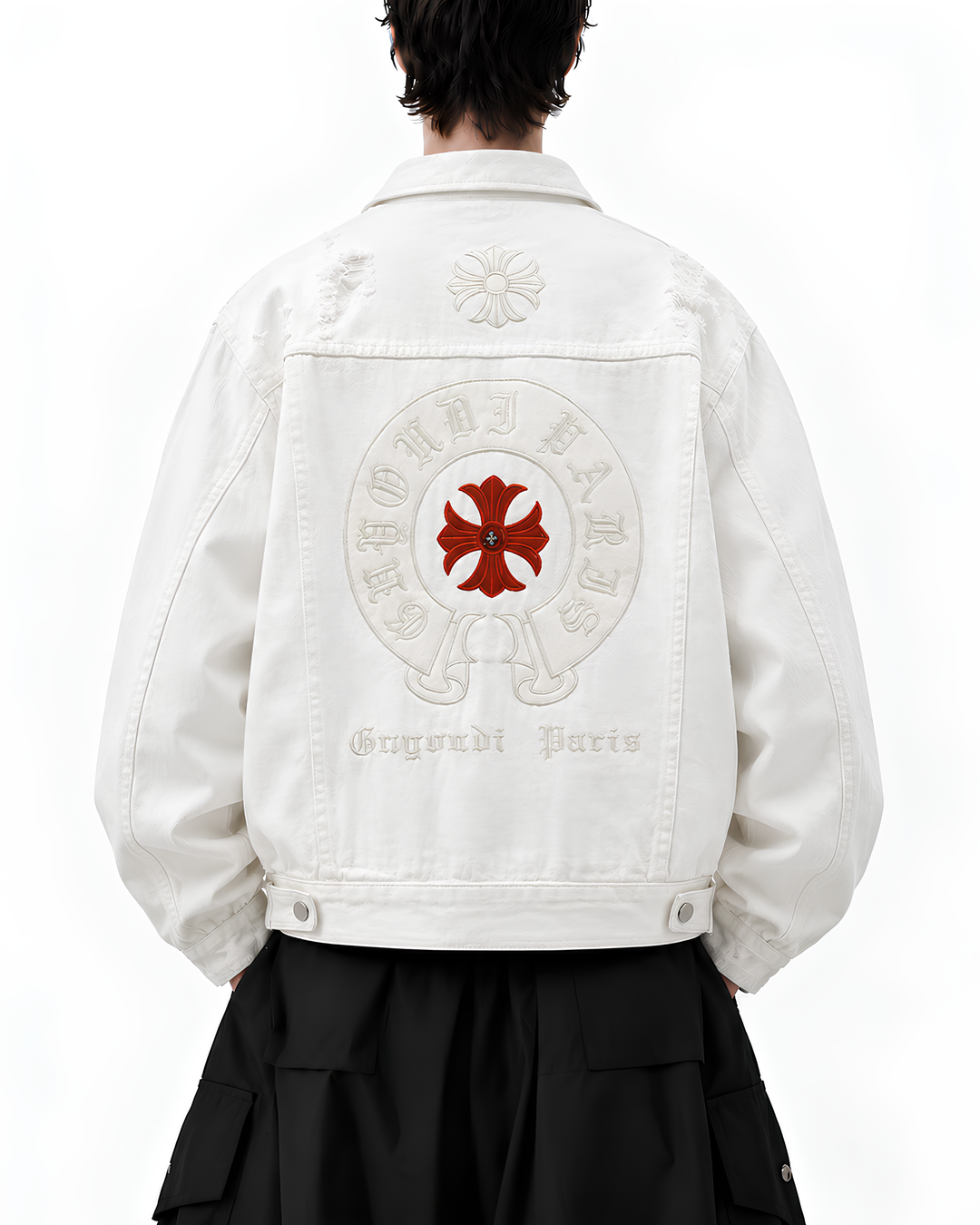 クロスエンブロイダリーデニムジャケット Ril 6232