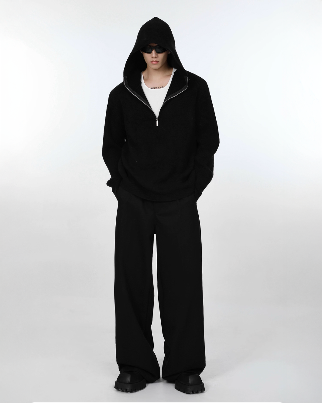 ハーフジップニットパーカー Ril 5903