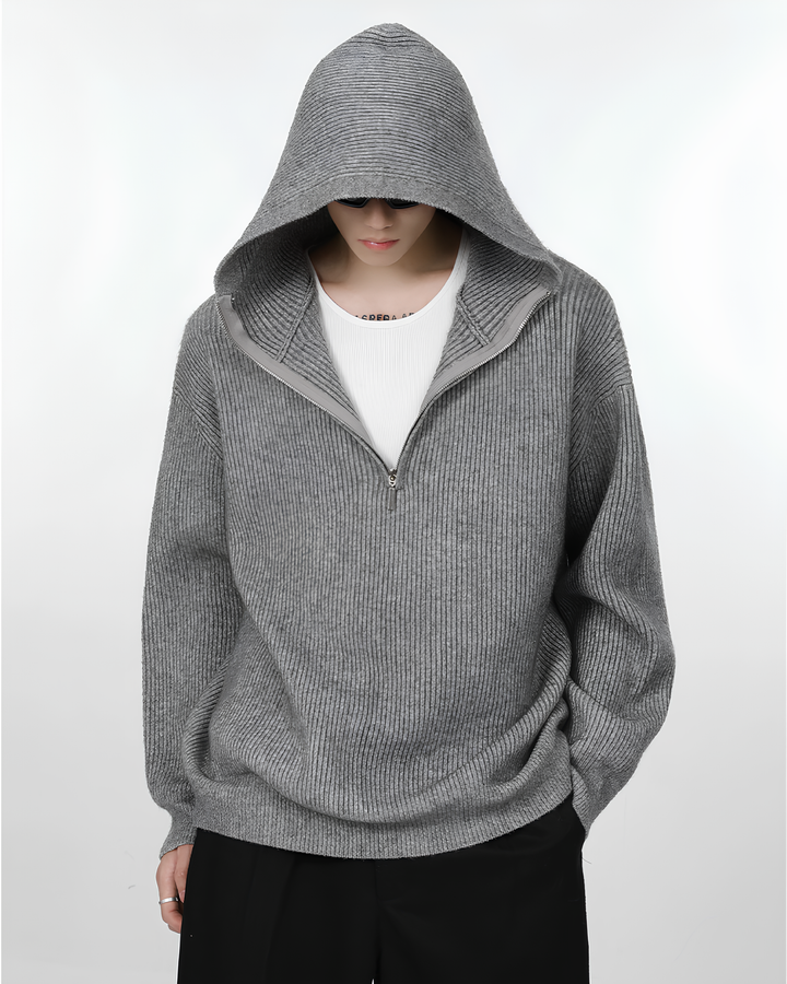 ハーフジップニットパーカー Ril 5903