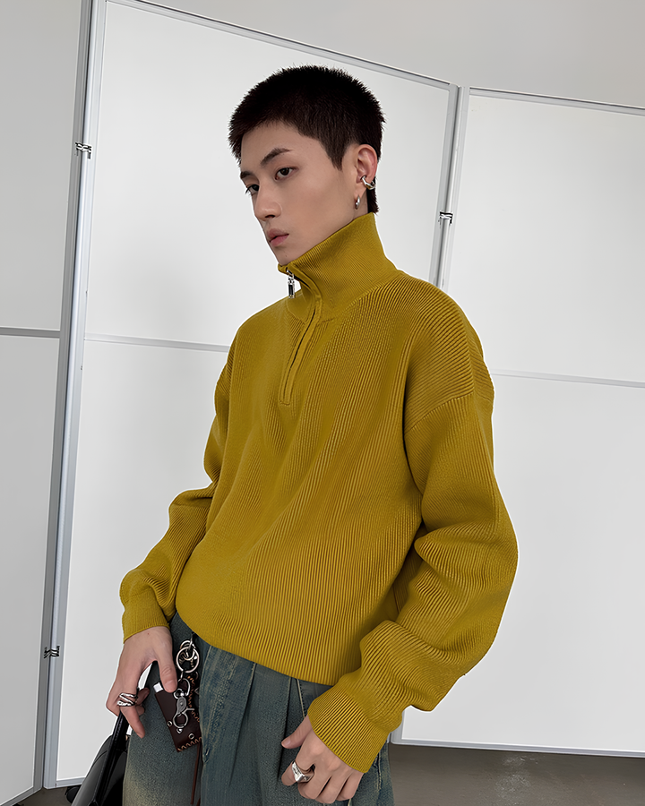 ハーフジップニットブルゾン Ril 5911