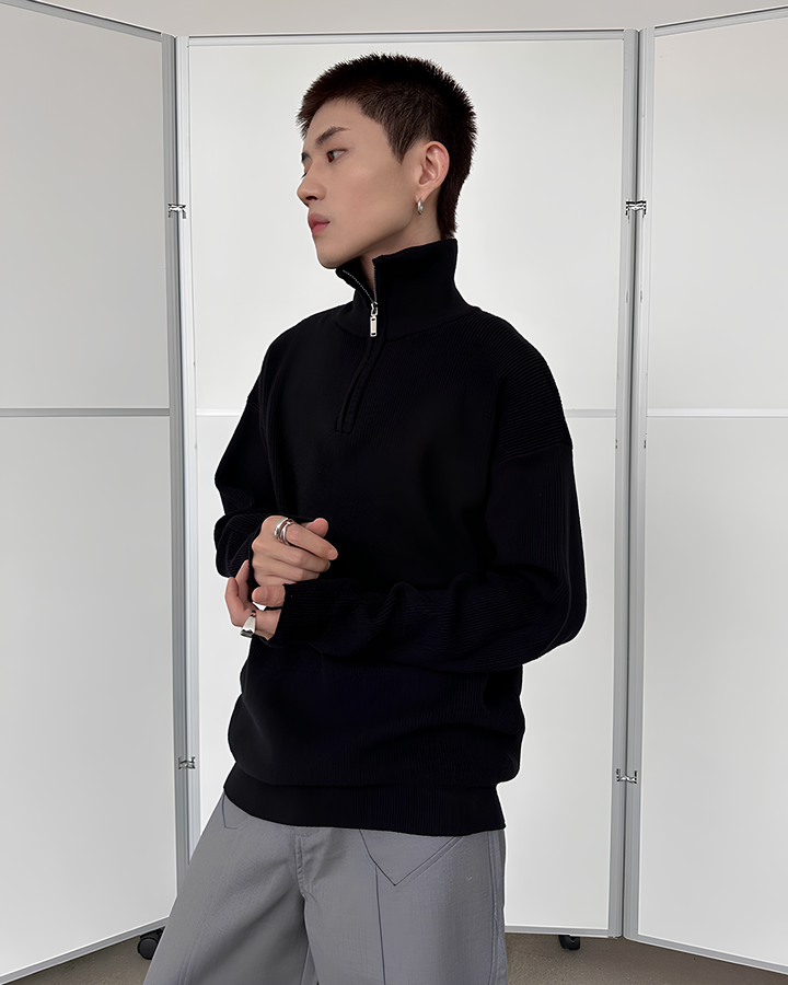 ハーフジップニットブルゾン Ril 5911