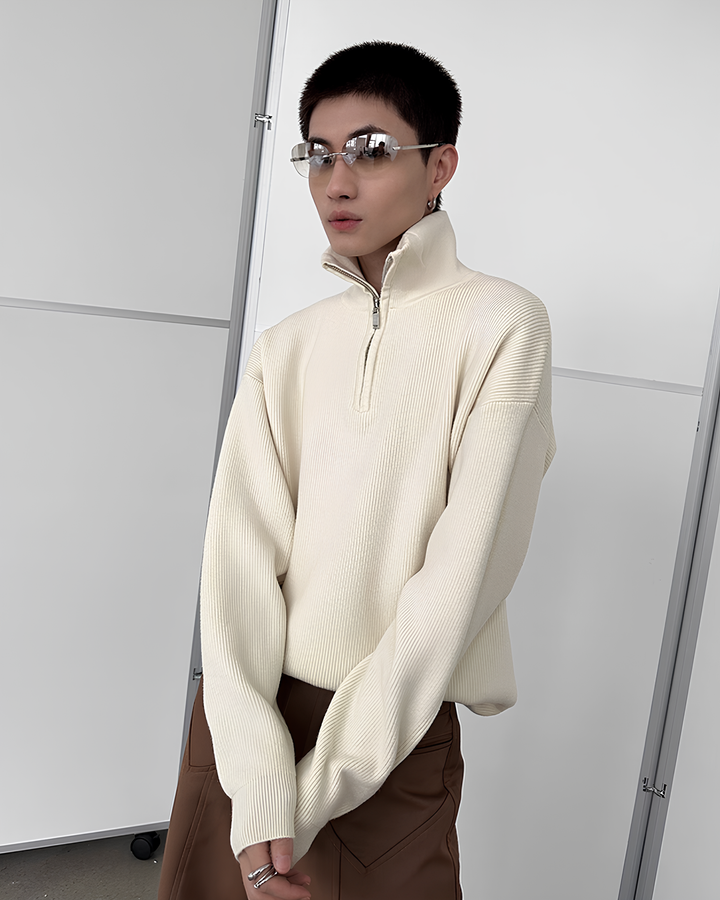 ハーフジップニットブルゾン Ril 5911