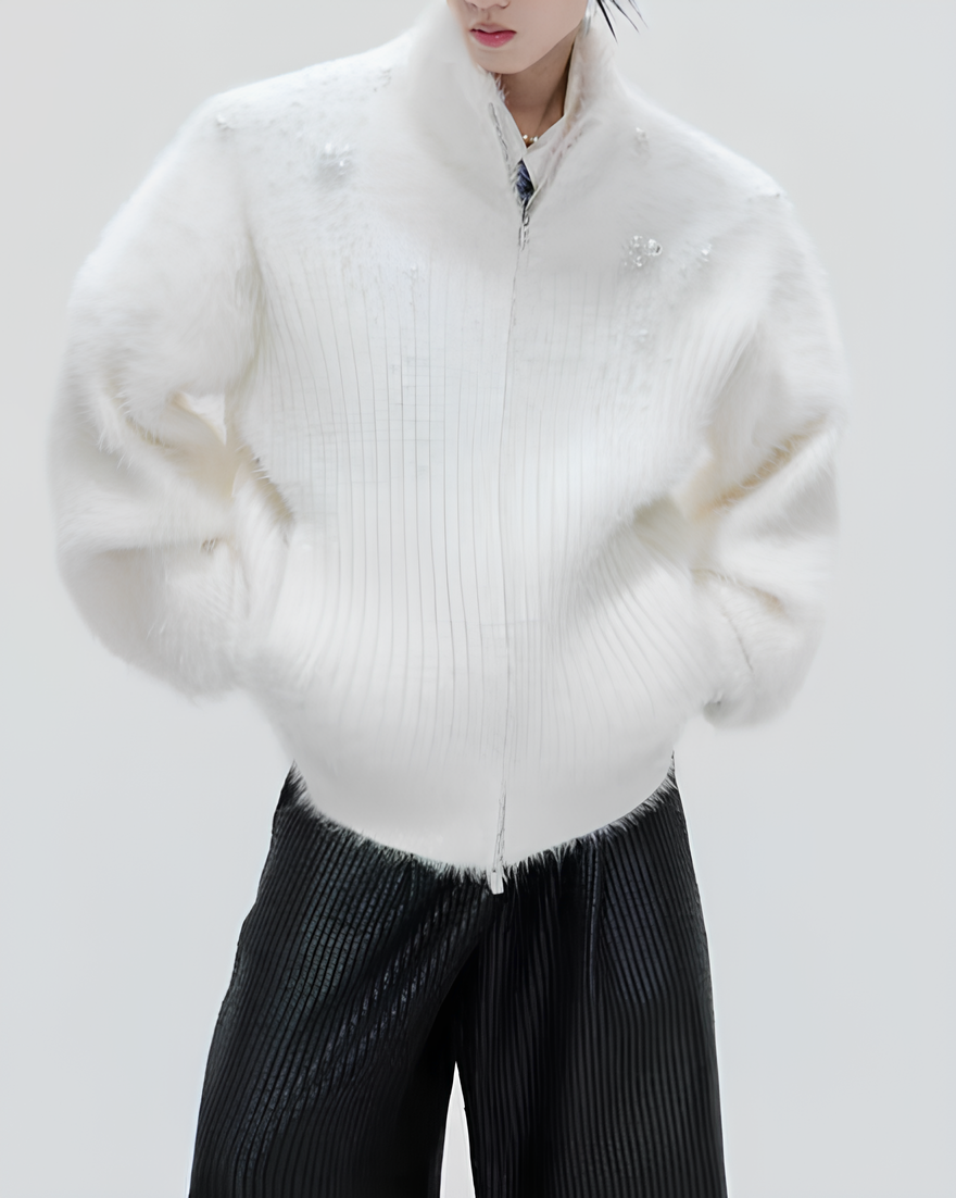 パールシャギー スタンドジップブルゾン Ril 5974