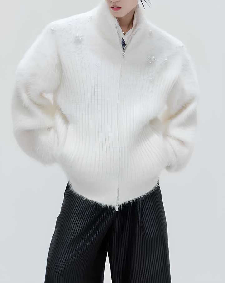 パールシャギー スタンドジップブルゾン Ril 5974