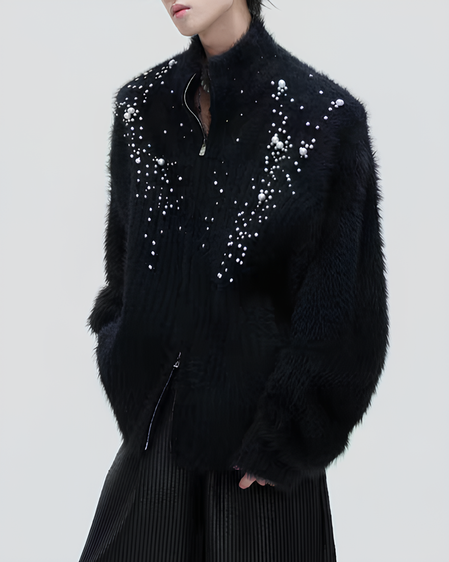 パールシャギー スタンドジップブルゾン Ril 5974