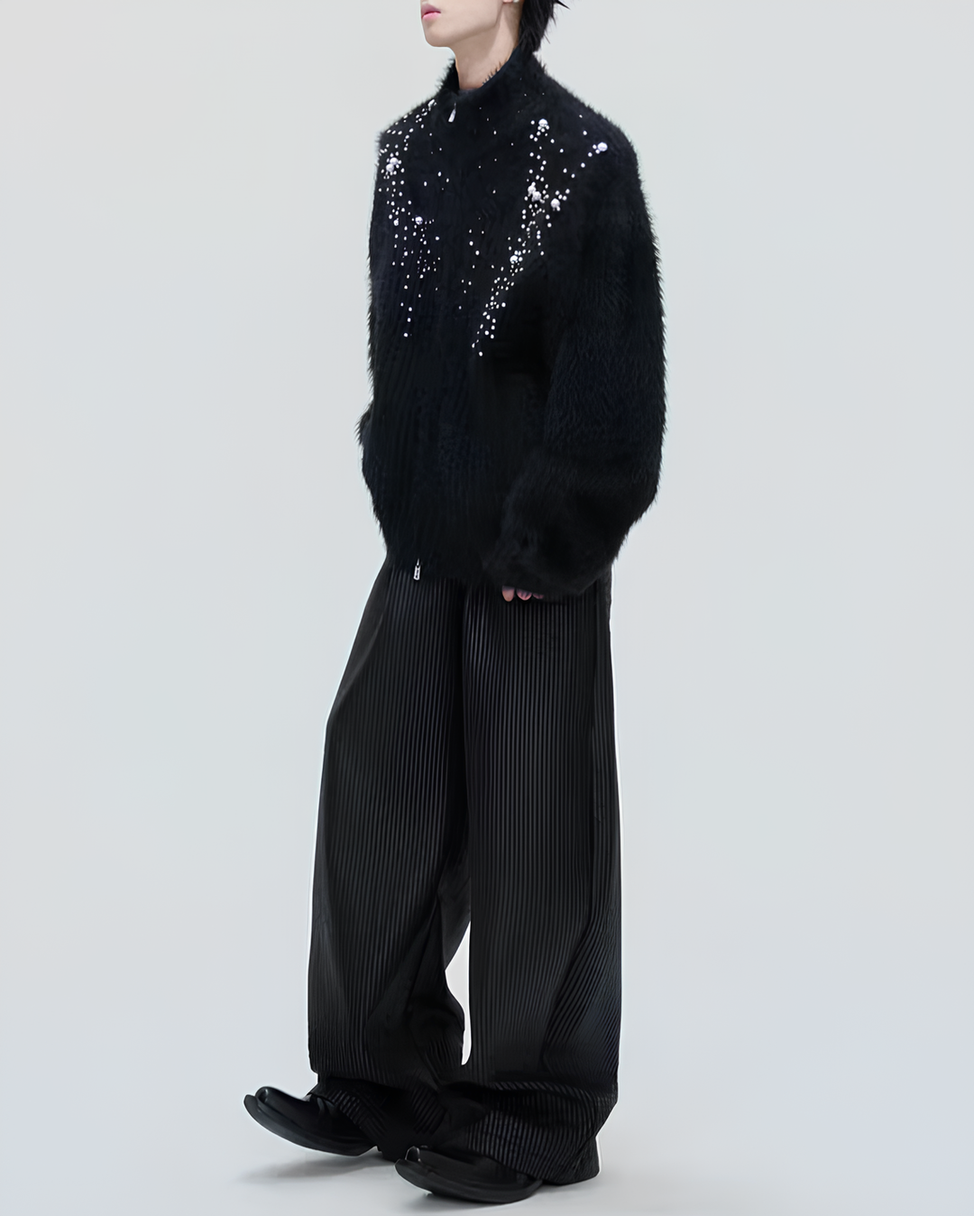 パールシャギー スタンドジップブルゾン Ril 5974