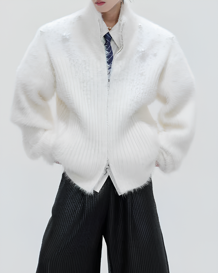 パールシャギー スタンドジップブルゾン Ril 5974