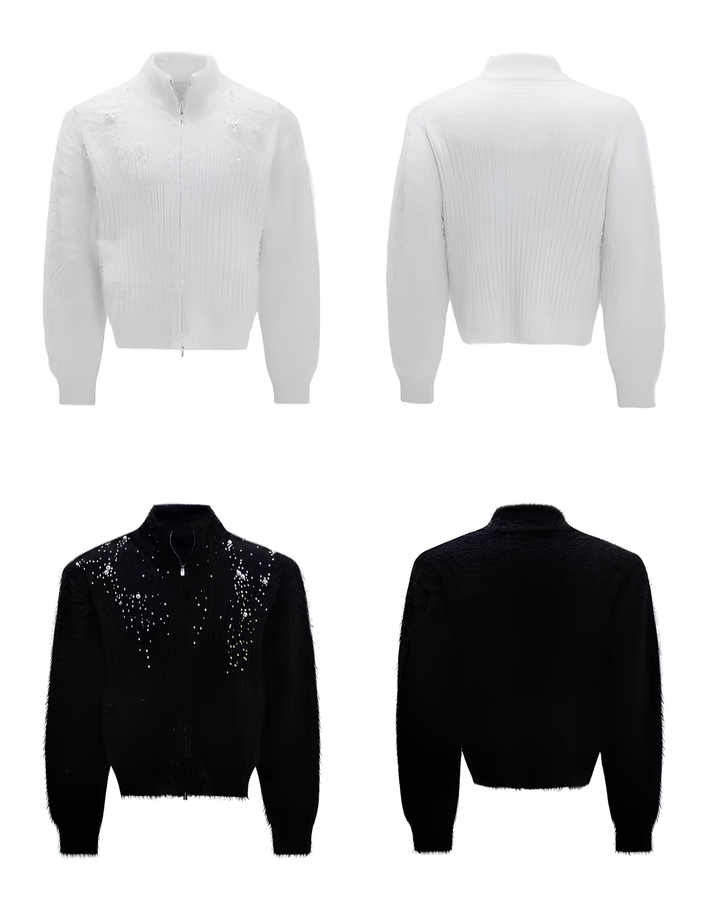 パールシャギー スタンドジップブルゾン Ril 5974