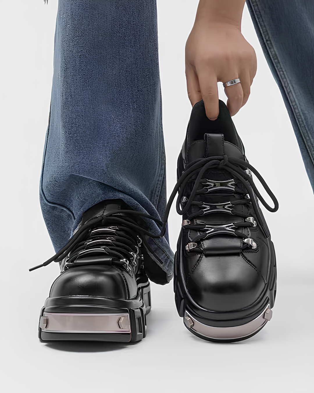 メタルチップレースアップシューズ Ril 6002