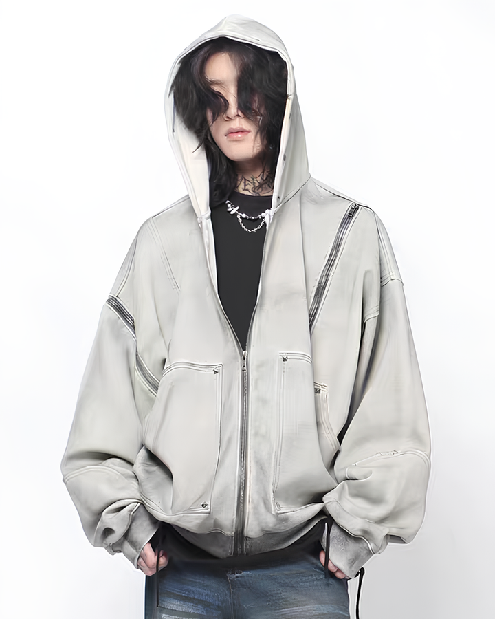 ヴィンテージウォッシュ ジップフーディー Ril 6024