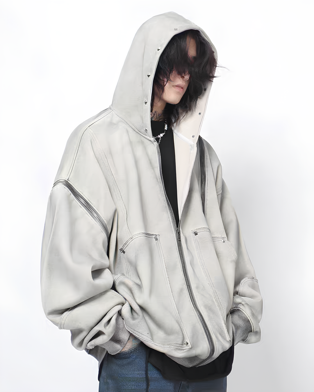 ヴィンテージウォッシュ ジップフーディー Ril 6024