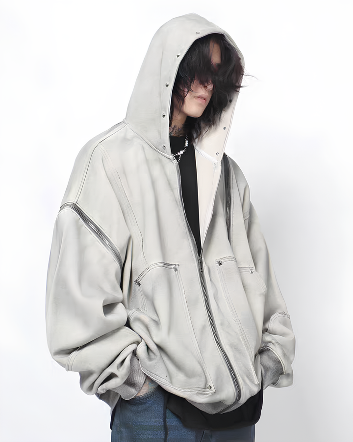 ヴィンテージウォッシュ ジップフーディー Ril 6024