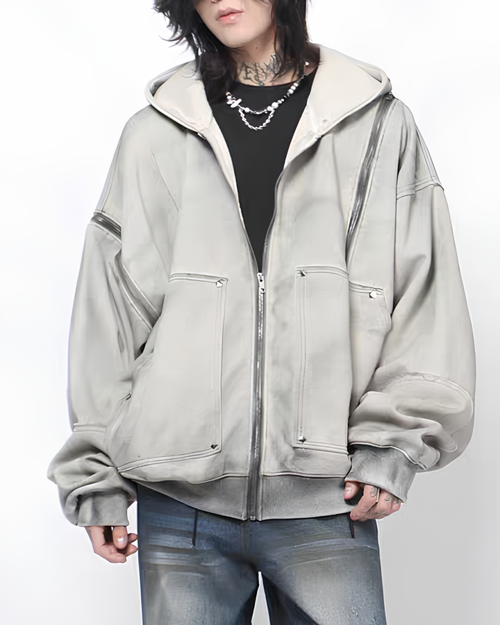 ヴィンテージウォッシュ ジップフーディー Ril 6024