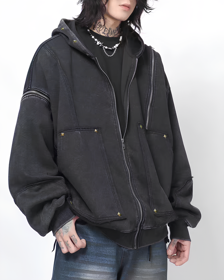 ヴィンテージウォッシュ ジップフーディー Ril 6024