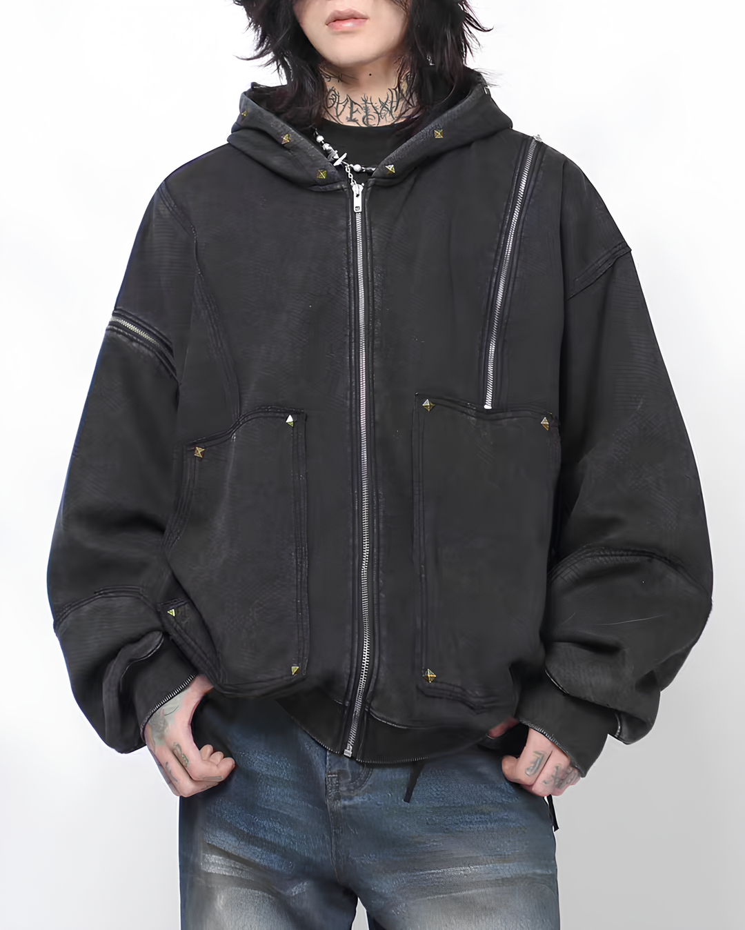 ヴィンテージウォッシュ ジップフーディー Ril 6024